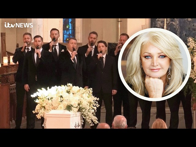 Watch Bonnie Tyler's emotional funeral service in Swansea