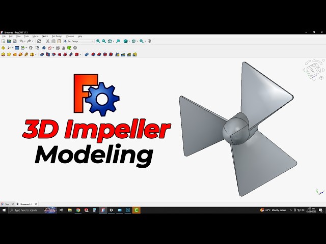 Freecad Tutorial | 3d impeller modeling