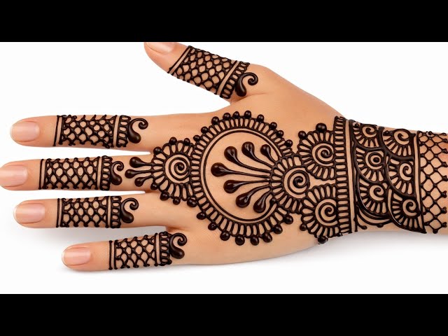 Easy mehndi design front hand। Beautiful mehndi design front hand for girls। Mehndi design simple
