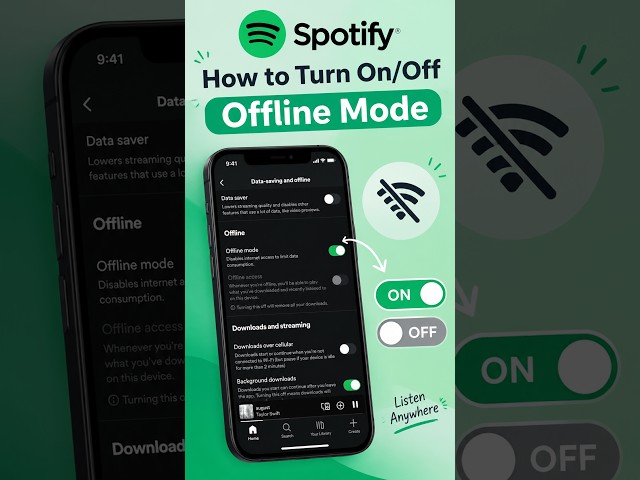 How to Turn On/Off Spotify Offline Mode in Seconds! 🎧 #spotifyoffline