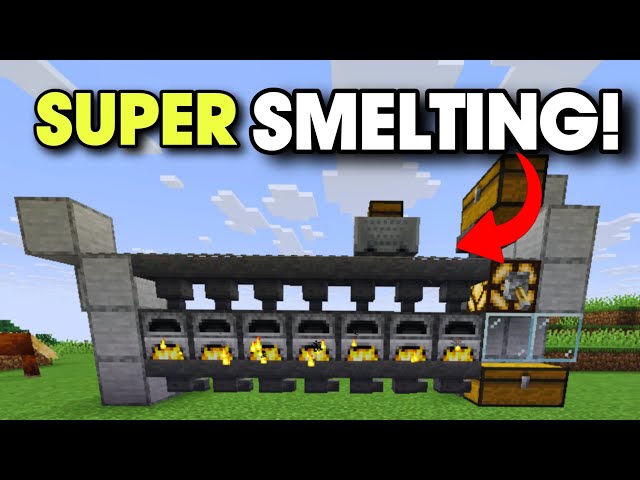 Easiest super Smelter Minecraft Java/Bedrock 1.21! 