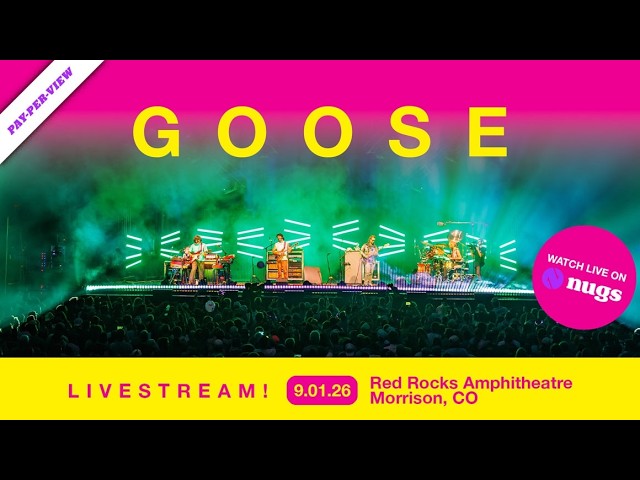 Goose 9/1/26 Red Rocks Amphitheatre Morrison 4K, CO Set I Opener