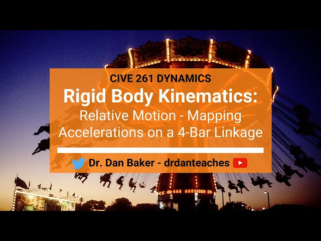 Dynamics: Rigid Body Motion - Mapping Accelerations on a 4-Bar Linkage