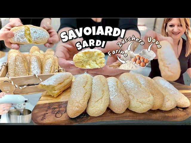 ONLY 3 INGREDIENTS Soft SARDINIAN SAVOIARDI biscuits WITHOUT BUTTER WITHOUT OIL