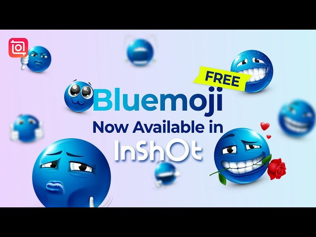 Bluemoji Stickers Are Now Available in InShot | Fun Blue Face Emoji for Your Edits 💙✨