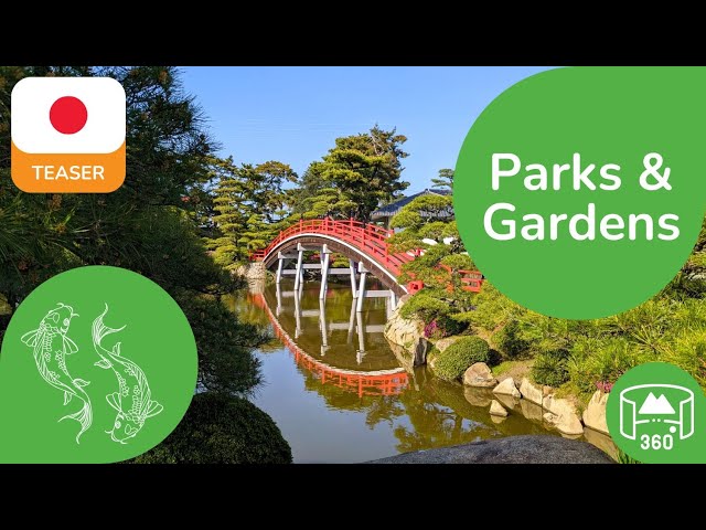 Japanese Parks & Gardens | 360 8K3D Teaser | Learn Japanese in VR | DYNAMIC LANGUAGES