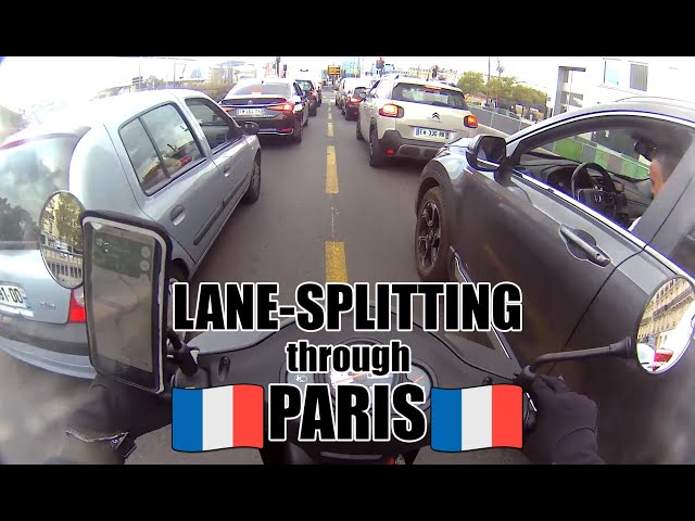 A crash-course in lane-splitting: Paris at rush hour (lane-filtering/interfile)