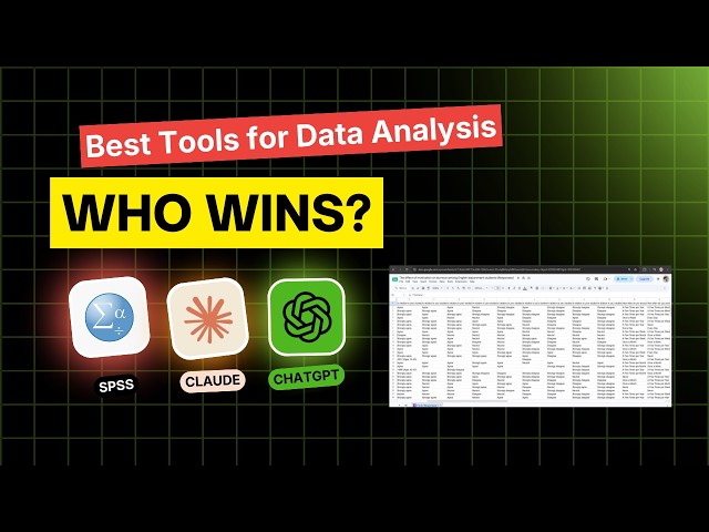 Best AI Tools for Data Analysis SPSS, Claude and ChatGPT which one is accurate