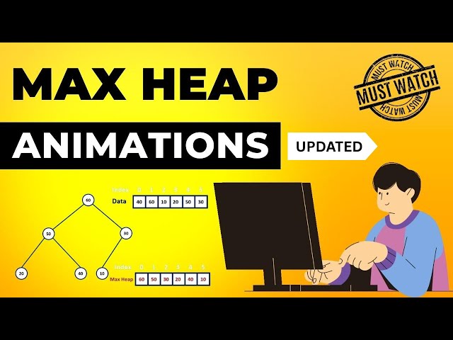 Max Heap Animations | Data Structure | Visual How