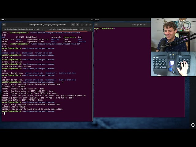replay - advent of code 2025 day 1 and repo slimming - 2025-12-01