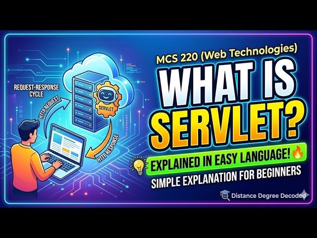 MCS 220 || What is a Servlet in Java? Web Technology Explained || #Servlet #MCS220 #JavaWeb