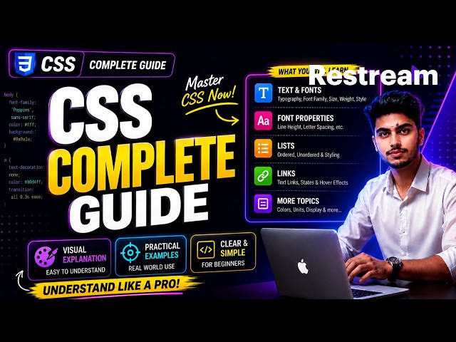 CSS Complete Guide 2026 🔥 Text, Fonts, Lists, Links & More | in Urdu/Hindi