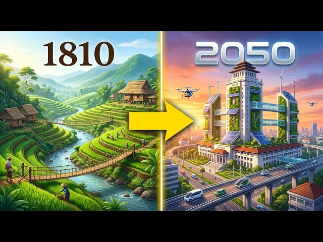 Bandung, Indonesia Evolution (1810 - 2050) | Historical & Future Timelapse
