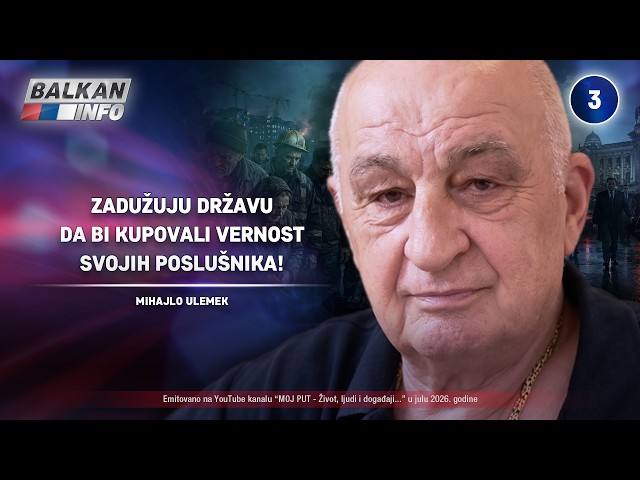INTERVJU: Mihajlo Ulemek – Zadužuju državu da bi kupovali vernost svojih poslušnika! (11.7.2026)