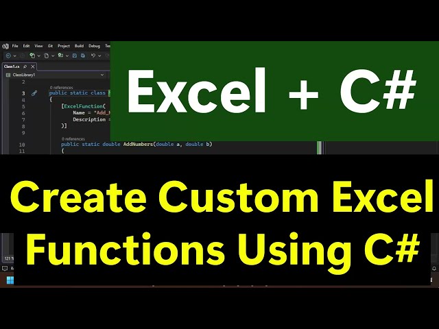 Create Excel Functions in C# Without VBA