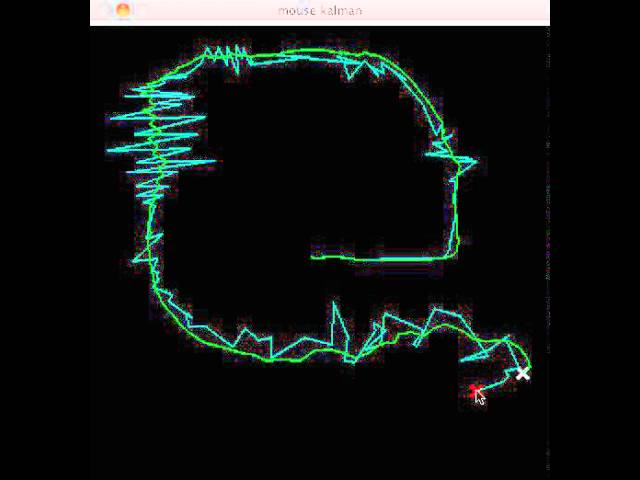 Kalman Filter for 2D tracking with OpenCV