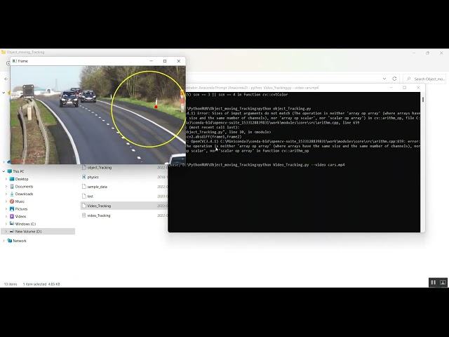 Object Moving Tracking Video Dataset in Python Projects