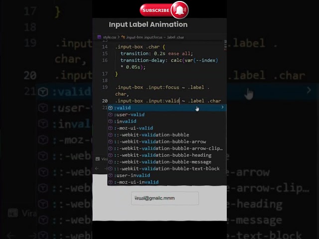 Amazing Floating Label Animation using CSS 🤯