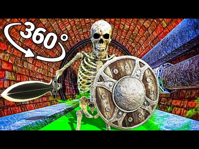 Skeleton Bangs His Shield - Sewers in 360° Video | VR / 8K | ( skeleton banging shield meme )