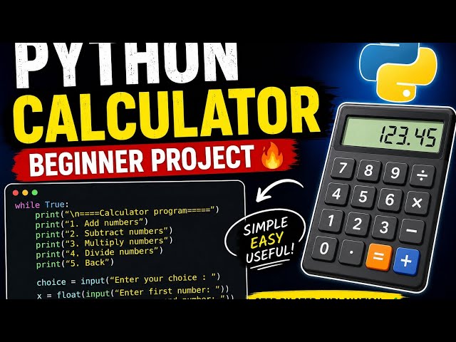 👉 Build a Simple Calculator in Python 🧮 | Beginner Python Project