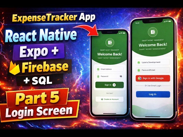React Native Login Screen 🔥 Firebase + Expo App
