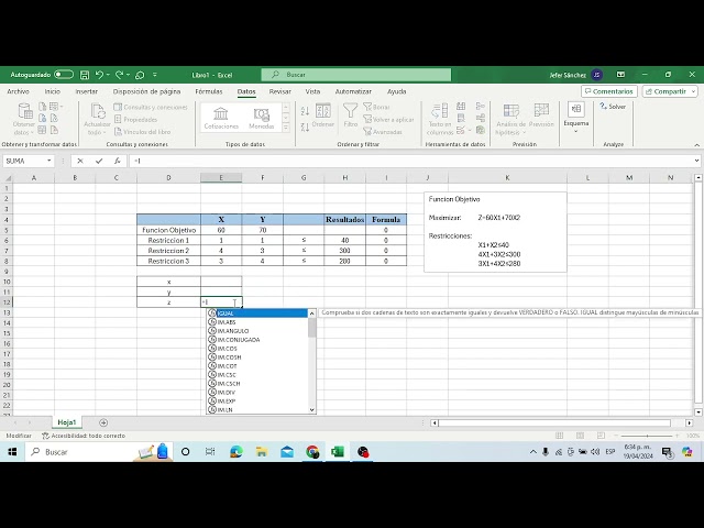 Metodo Simplex Excel Solver