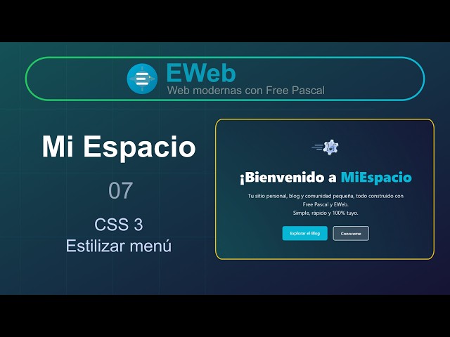 My Space - EWeb and Free Pascal: 07 CSS 3 - Styling Menu