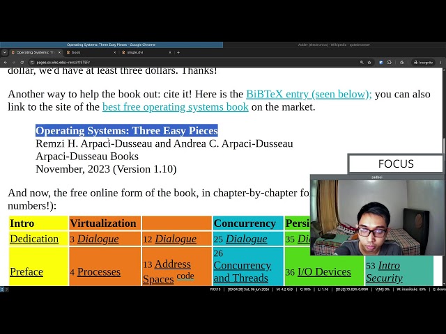 Live study: read along book "Operating Systems: Three Easy Pieces" (Part 116)