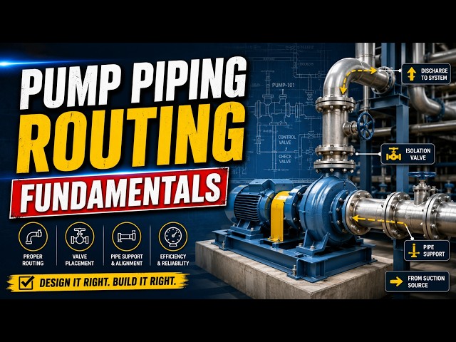 Pump Piping Routing Fundamentals | Suction & Discharge Piping Design Explained