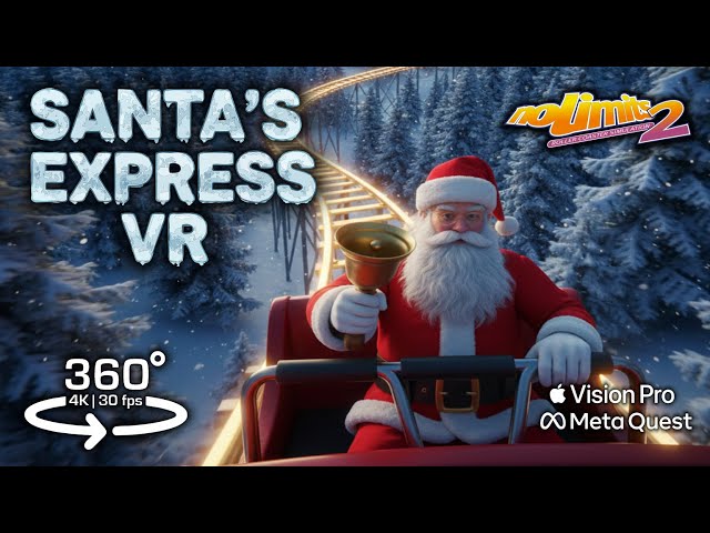 POLAR EXPRESS VR ❄️ Santa Claus Express Roller Coaster 360 POV