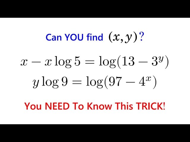 This Logarithm System Breaks Most Students! Can You Solve it?