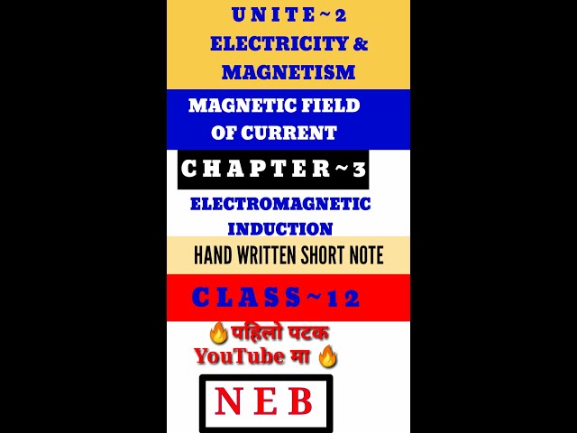 The most important formulas of electromagnetic induction/Hand Written short note of EMI #shorts🔥🔥