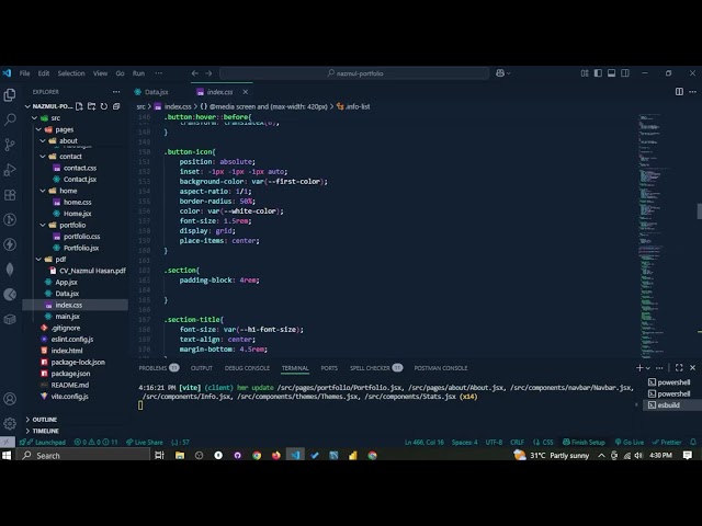 ReactJS Portfolio Website