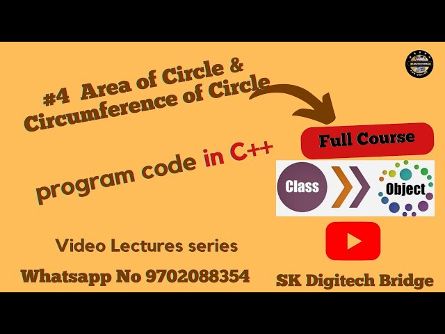 Code in C++ | Area of circle | Circumference of circle for Beginner Class and Object#shortvideo