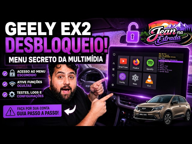 Como DESBLOQUEAR o Geely EX2 | Tutorial Completo do Menu Secreto