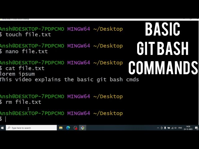 Basic Git Bash Commands || Bash Scripting || Donald Downloads 