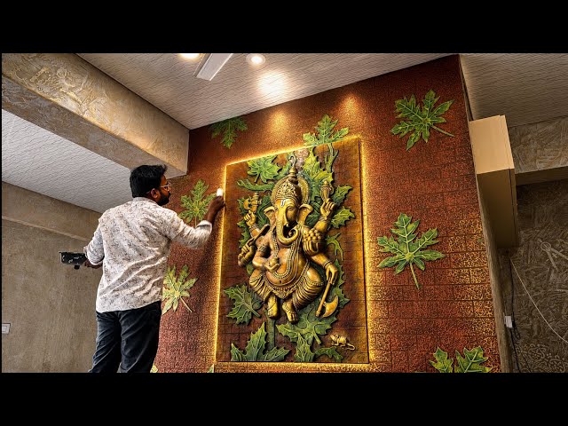 Interior Wall Texture Design Ideas | Ganesha Theme