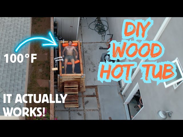 I Built a DIY Log Cabin Hot Tub from 4x4s — And It Actually Works!