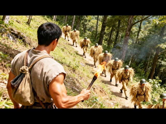 日軍躲在稻草裡伺機獵殺，誰知八路一串鞭炮讓他們全軍覆沒！