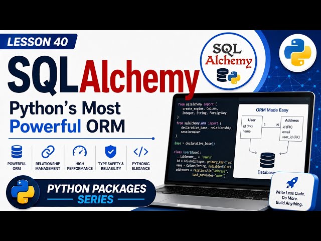 Lesson 40 - SQLAlchemy: Python's Most Powerful ORM | Python Packages Series | Uplatz