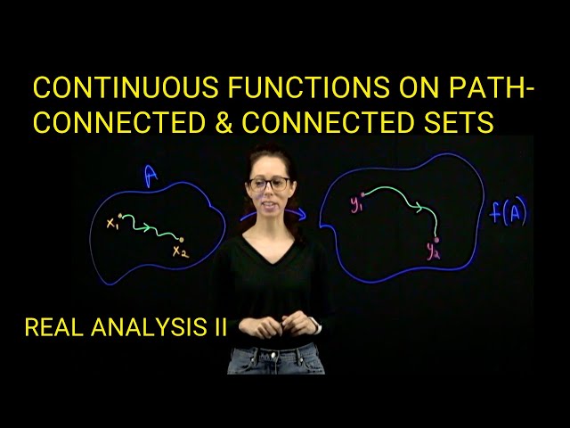 Continuous functions on path connected and connected sets, Real Analysis II