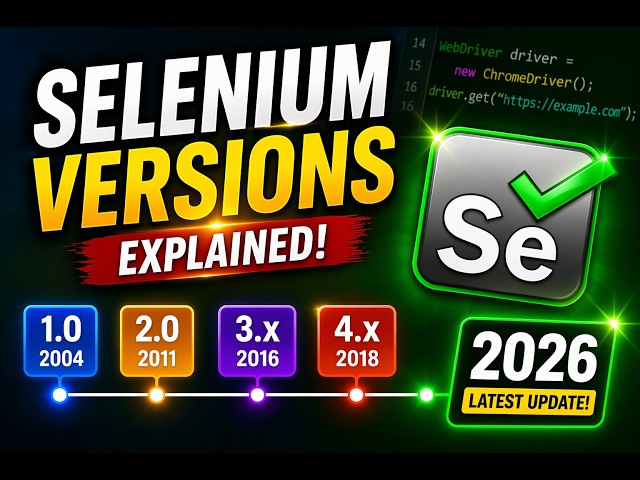 12. Different versions of Selenium (Selenium Java 2026)