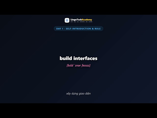 🚀 Day 1 - Self-Introduction & Role | English for Frontend Developers