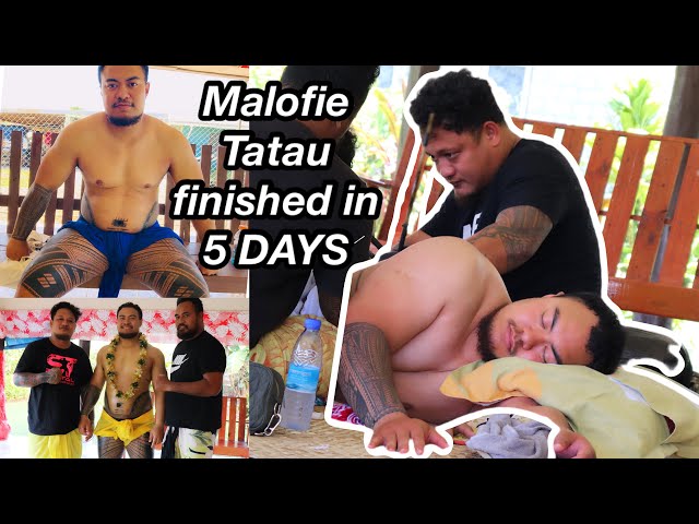 TATAU- Traditional Samoan Tattoo (Malofie) of my husband -December 2024 | Samoan Filipino Family