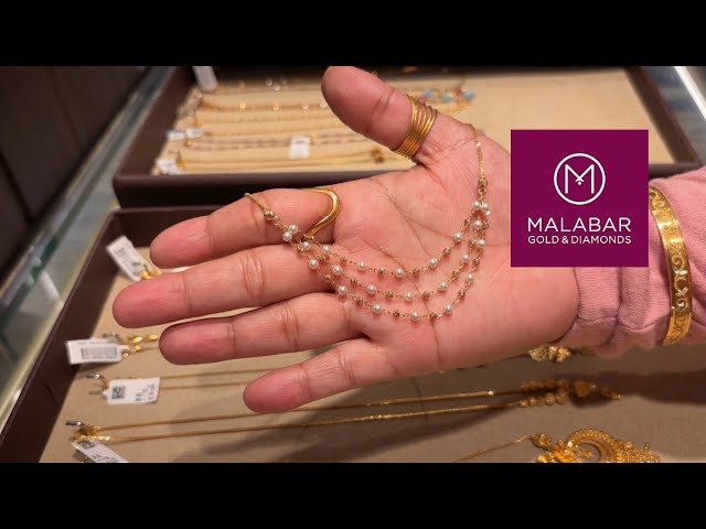 Malabar gold chain necklace designs in very lightweight and necklace designs in heavy wt with price 