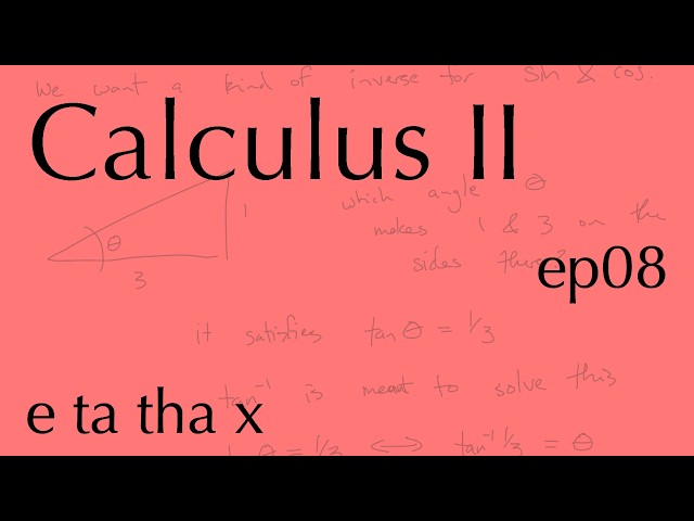 Calculus II ep08: The exponential function (Sep 24, 2026)