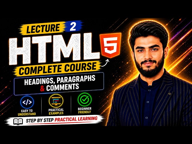 HTML Headings, Paragraphs & Comments Explained | HTML Complete Course | Lecture 2 (Urdu/Hindi)