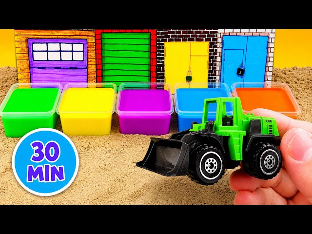 Toy Construction Vehicles Paint & Wash with Wooden Animal Puzzles 🚜🧩
