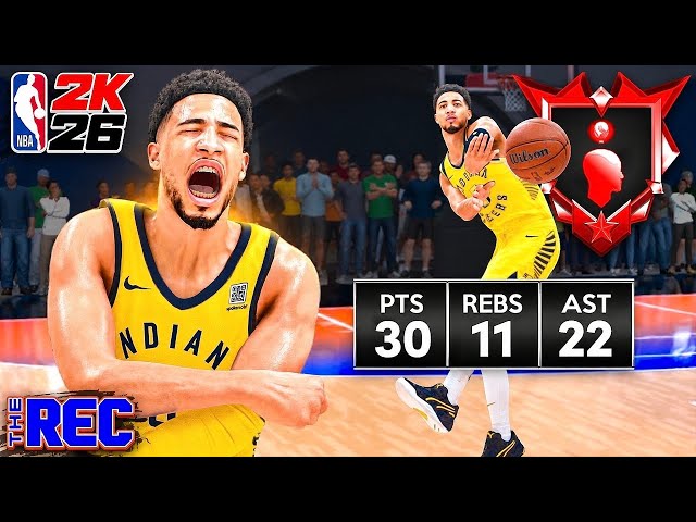 99 PASS ACCURACY TYRESE HALIBURTON + ALL SIGNATURE MOVES is UNGUARDABLE in the RANDOM REC (NBA 2K26)