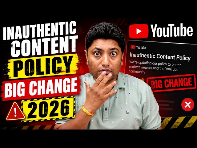 YouTube's New Inauthentic Content Policy 2026 | Everything Creators Need to Know